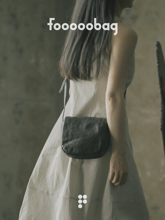 Elevate Your Style with the FOOOOO Veg-tanned Leather Ruched Carry-on Shoulder Bag