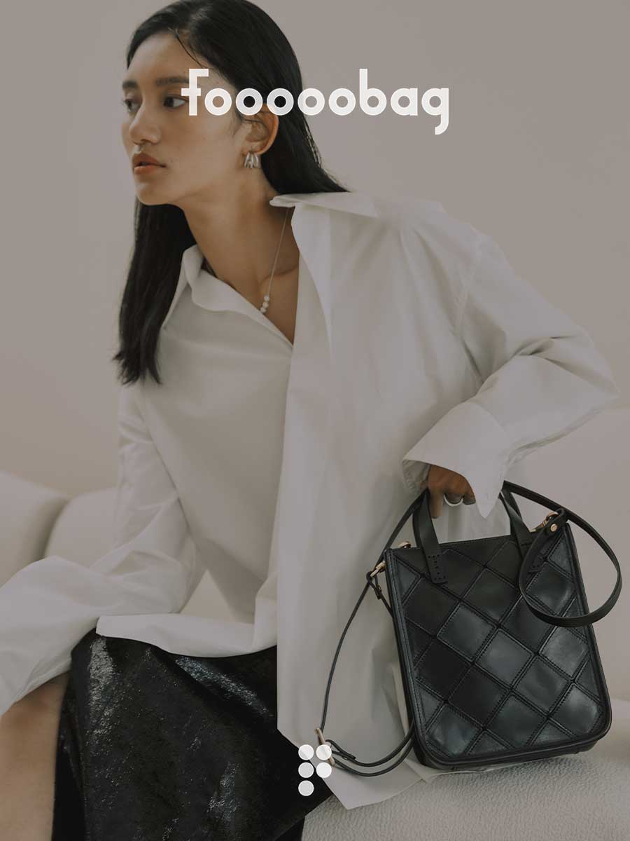 FOOOOO Veg-Tanned Leather Diamond Square Bag: Minimalist Elegance for the Modern Individual